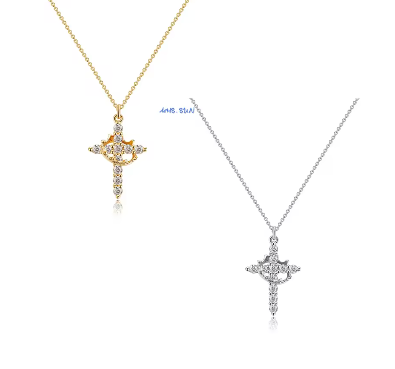 Luvéno Cross with Crown Necklace
